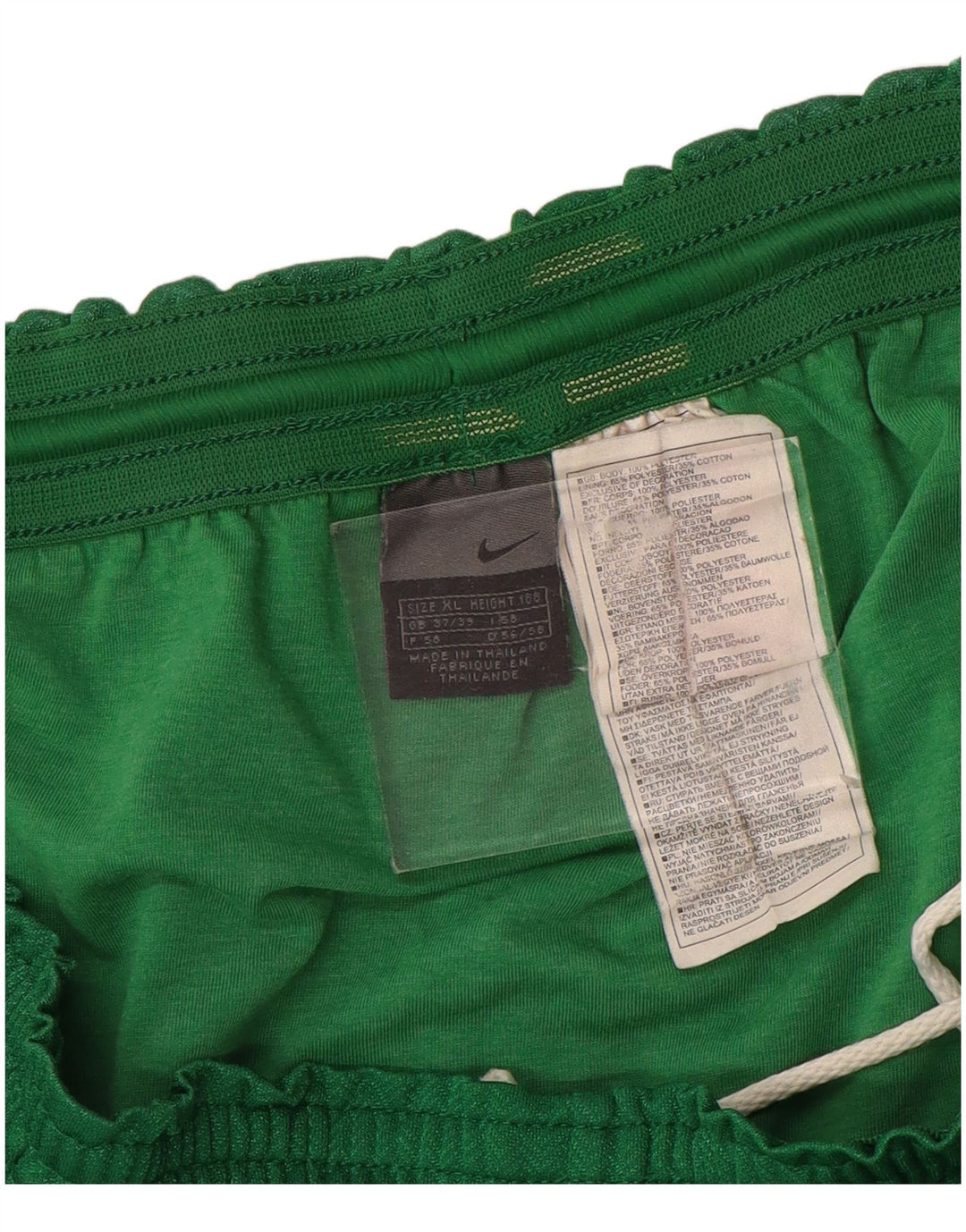 Nike Pantalones cortos deportivos para hombre XL Verde Espiga Poliéster