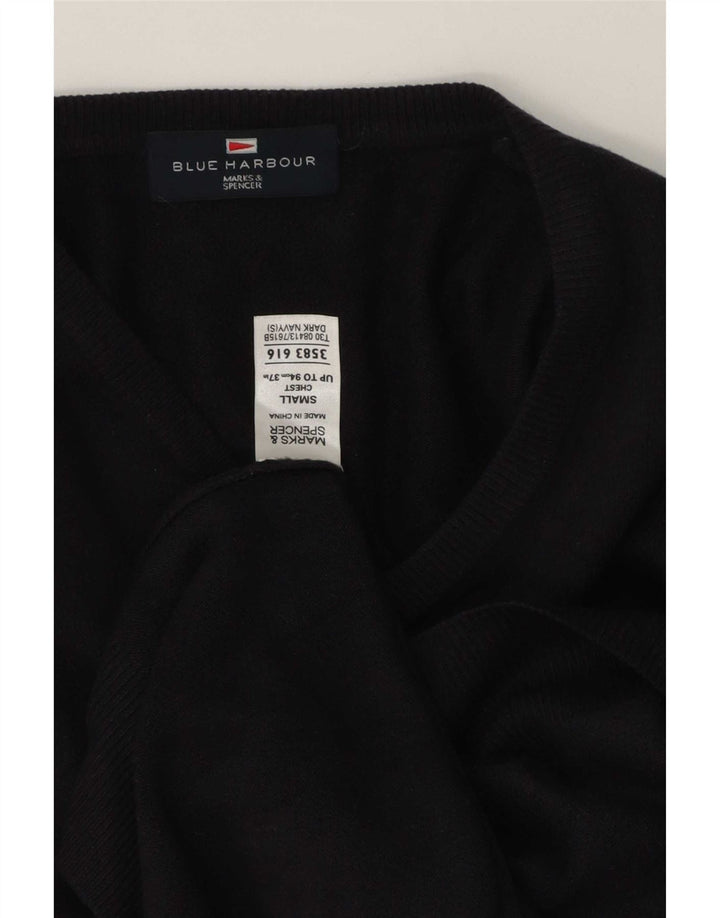 Marks & Spencer Jersey Azul Marino con Cuello en V para Hombre Acrílico Azul Marino Pequeño