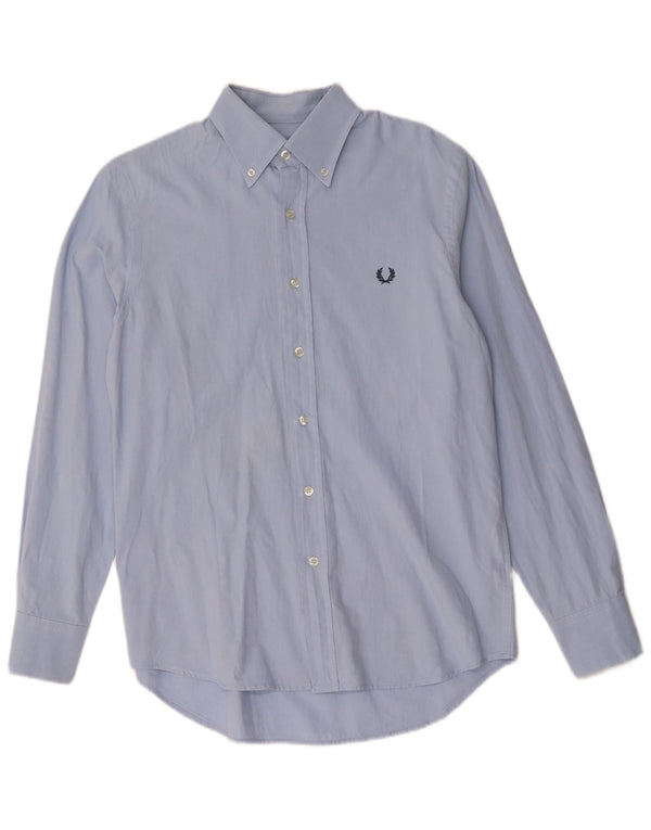 FRED PERRY Camisa Slim Fit Hombre Algodón Azul Medio