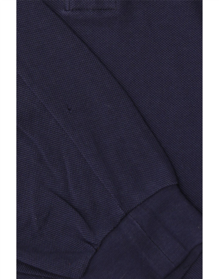 Lacoste Polo de manga larga para hombre talla 7 2XL algodón azul marino