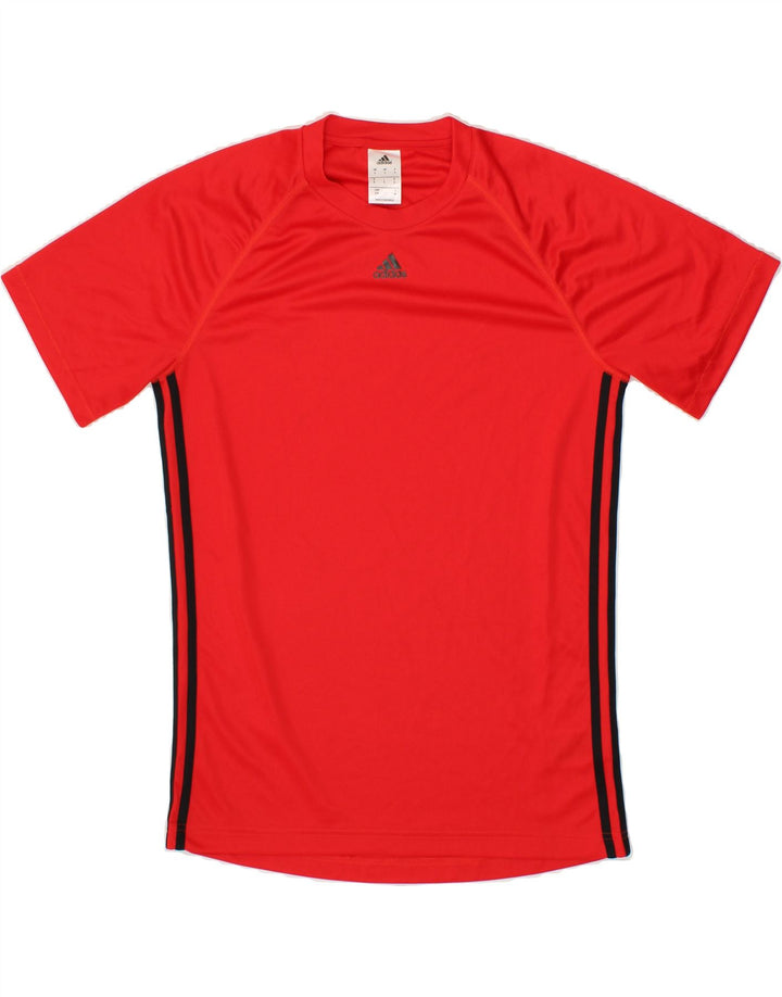 ADIDAS Mens Climalite T-Shirt Top Small Red Polyester Vintage Adidas and Second-Hand Adidas from Messina Hembry 