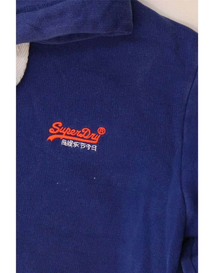 Superdry Jersey con capucha para hombre, talla pequeña, algodón azul