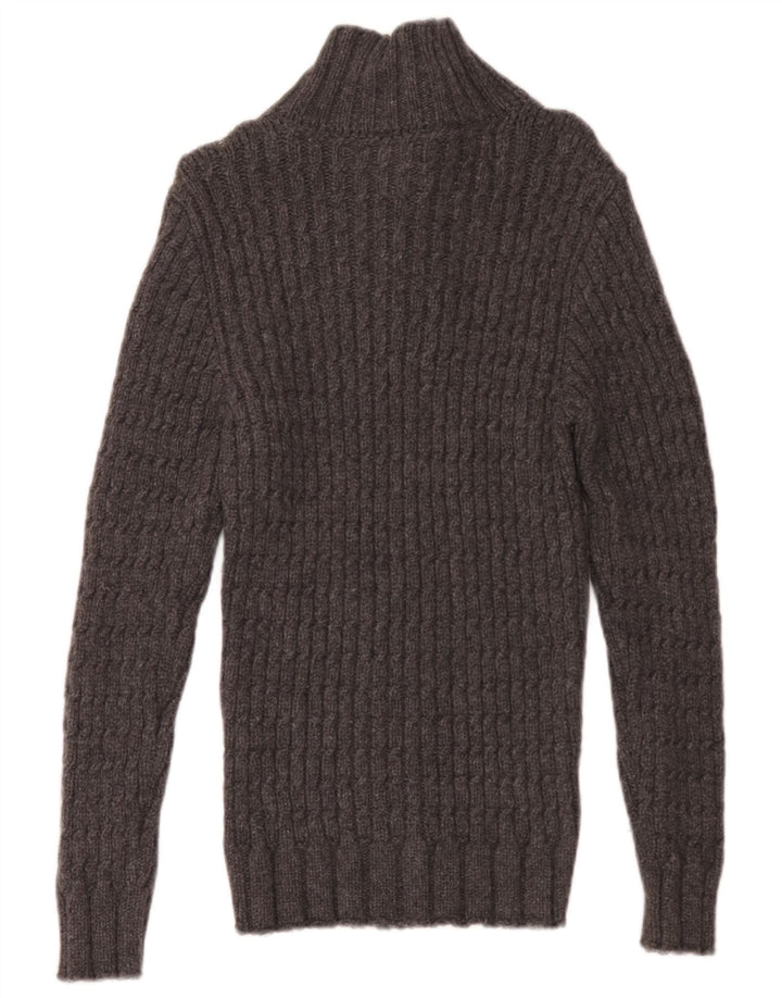 Alpha Massimo Rebecchi Suéter tipo jersey con cuello y botones para hombre IT 48 Gris medio