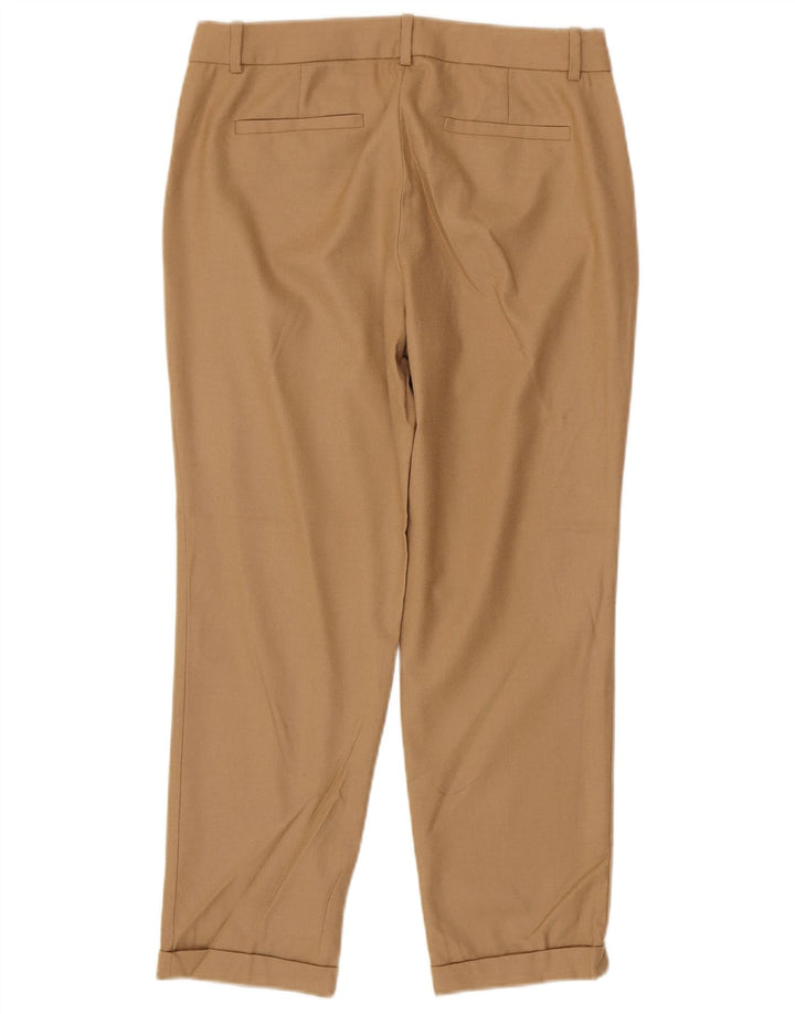 J. CREW Pantalones capri rectos para mujer US 4 Small W30 L26 Lana beige