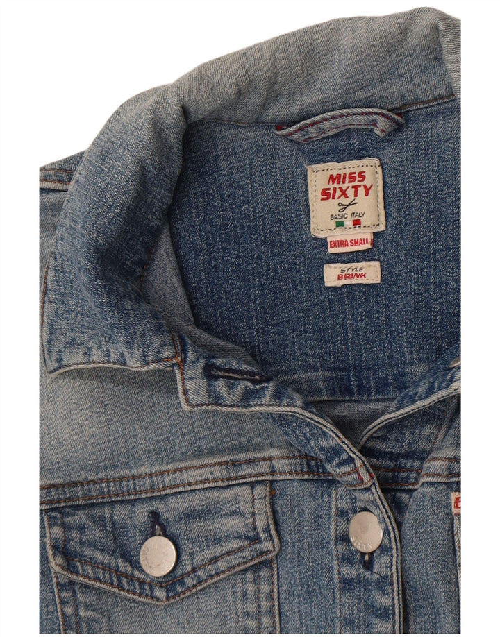 Miss Sixty Chaqueta Vaquera para Mujer UK 6 XS Algodón Azul