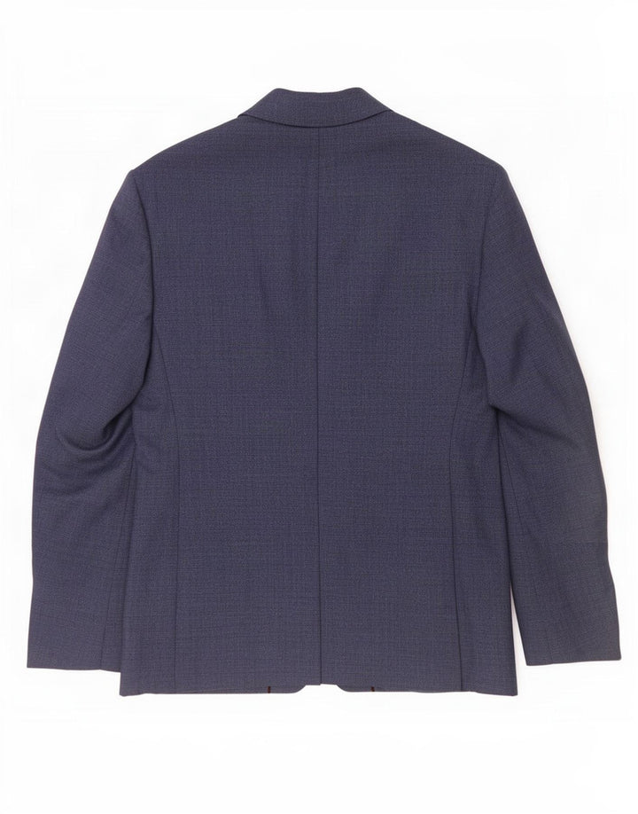 Zara Chaqueta tipo blazer de 2 botones para hombre EU 52 Poliéster azul grande