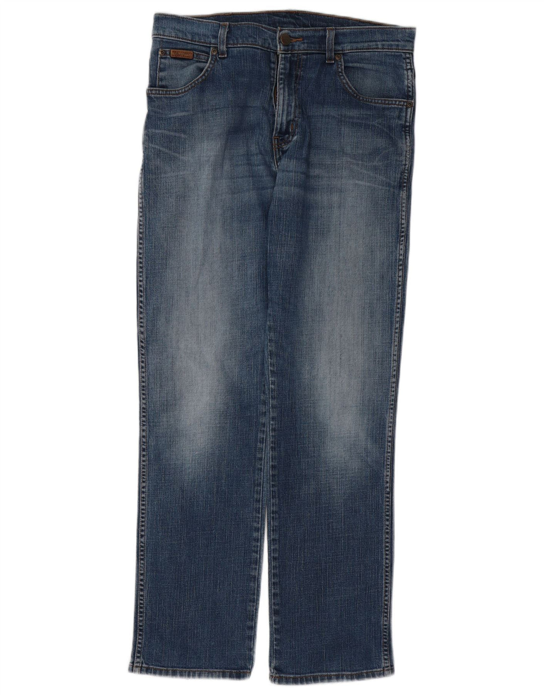 WRANGLER Vaqueros rectos elásticos Texas para hombre W33 L30 Algodón azul