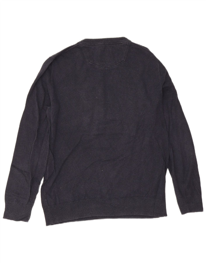Jersey con cuello en V para hombre de Fat Face Algodón azul marino medio