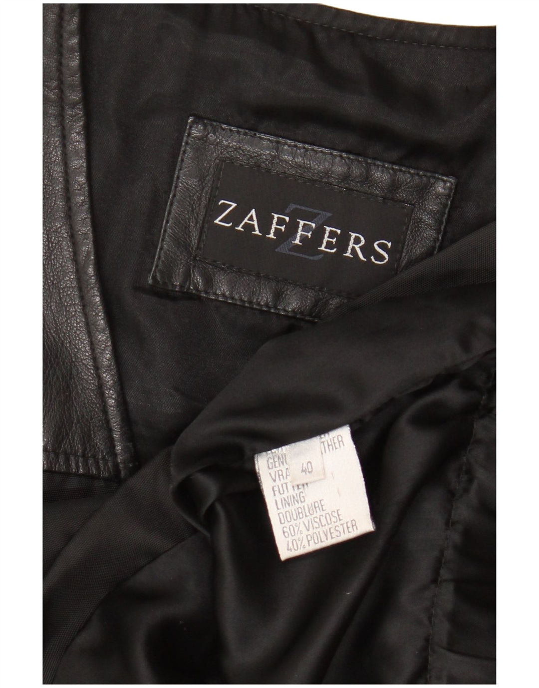 Vintage mujer oversize gilet IT 40 pequeño cuero negro