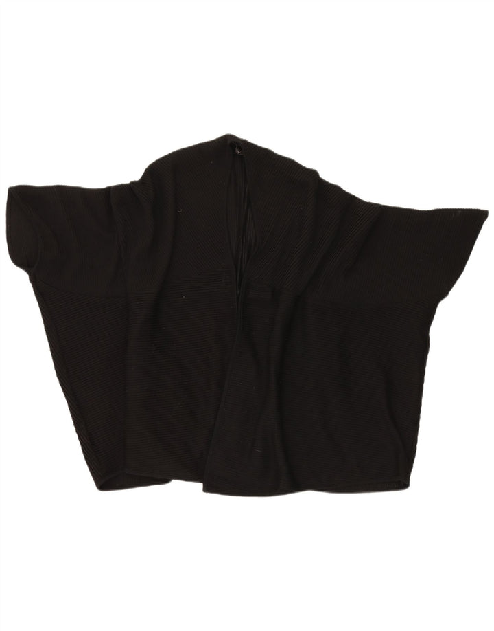 Zara Mujer Poncho De Gran Tamaño Cárdigan Top UK 44 Mediano Negro