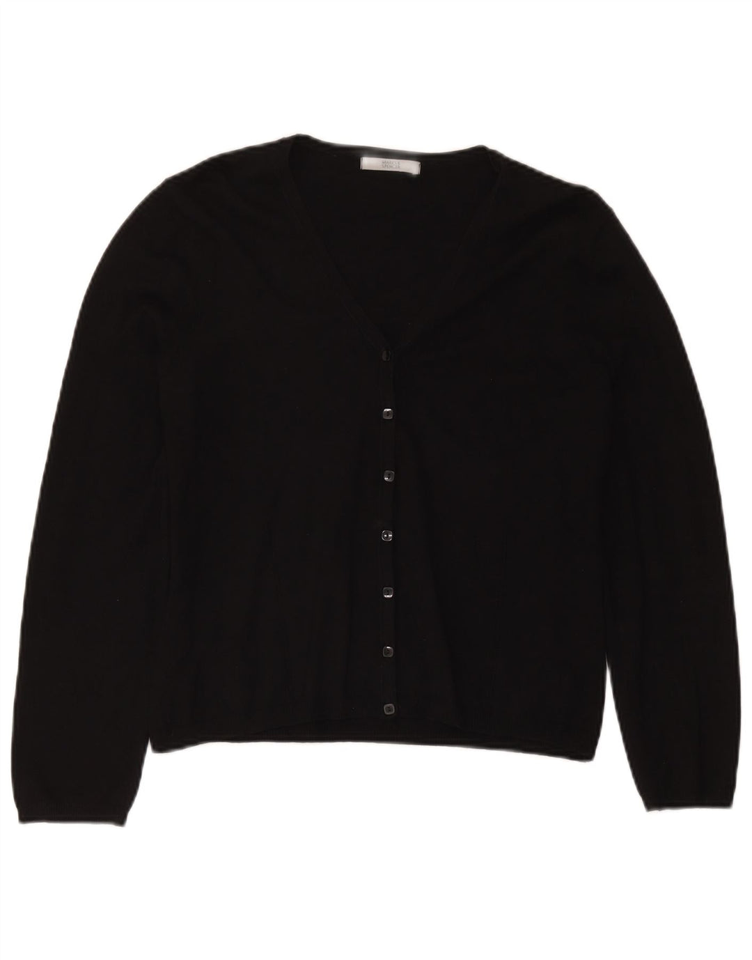 Marks & Spencer Suéter tipo cárdigan para mujer UK 44 Viscosa negra mediana