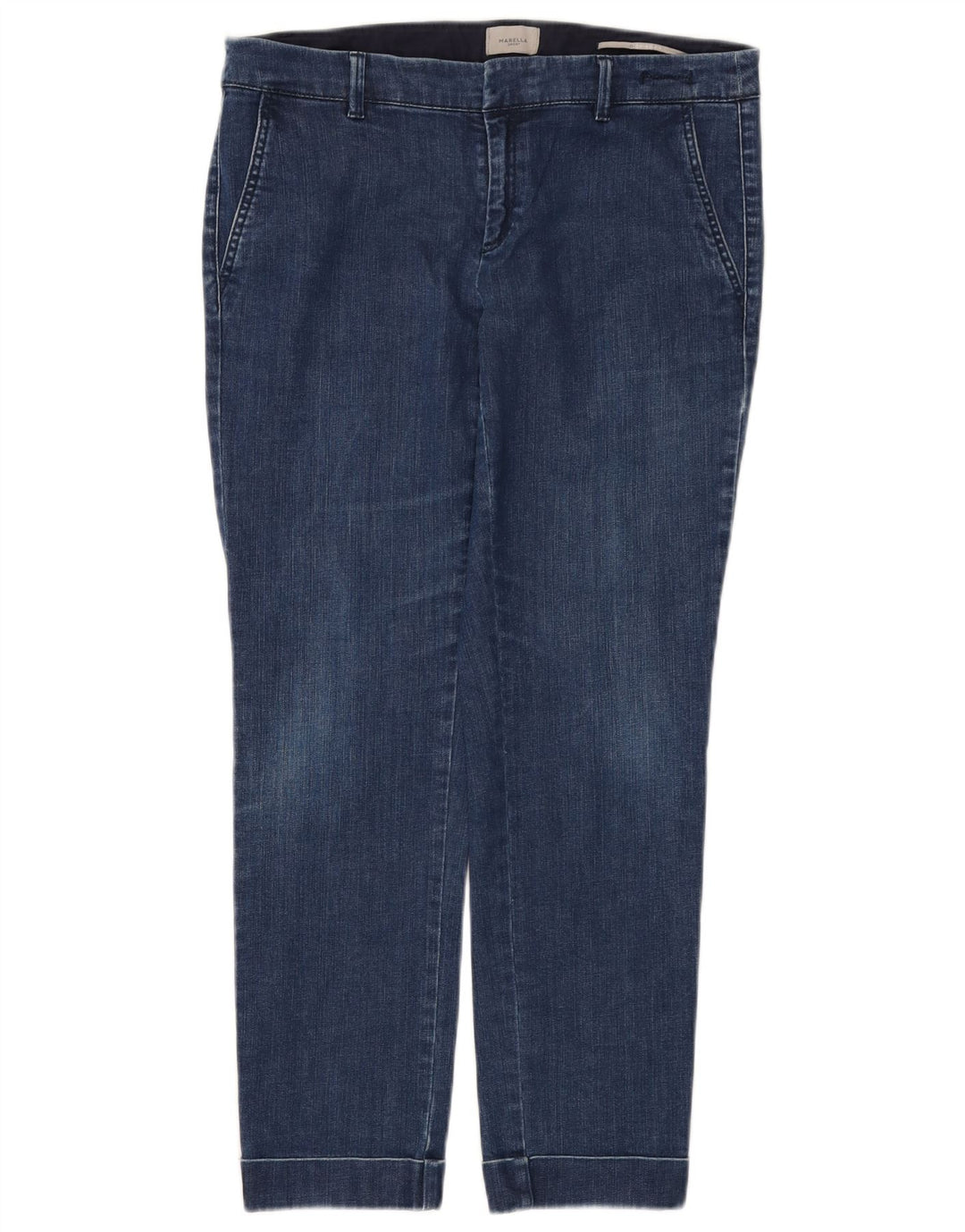 Marella Jeans Slim para Mujer UK 12 Medium W32 L27 Algodón Azul