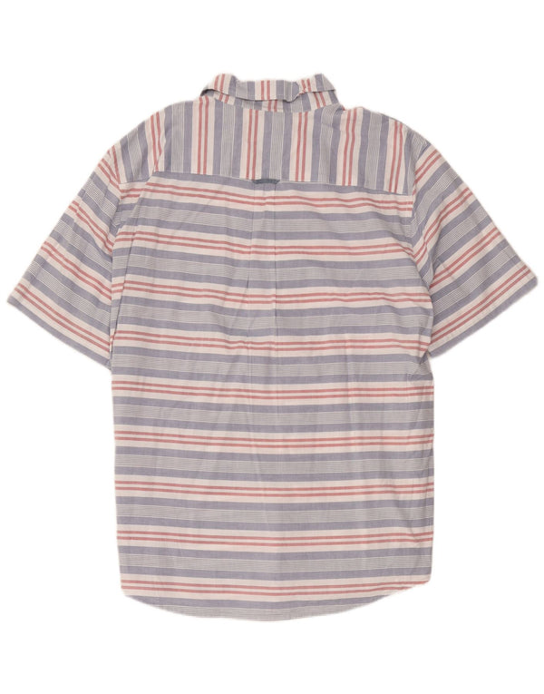 Chaps Camisa de manga corta para hombre 2XL Algodón a rayas multicolor