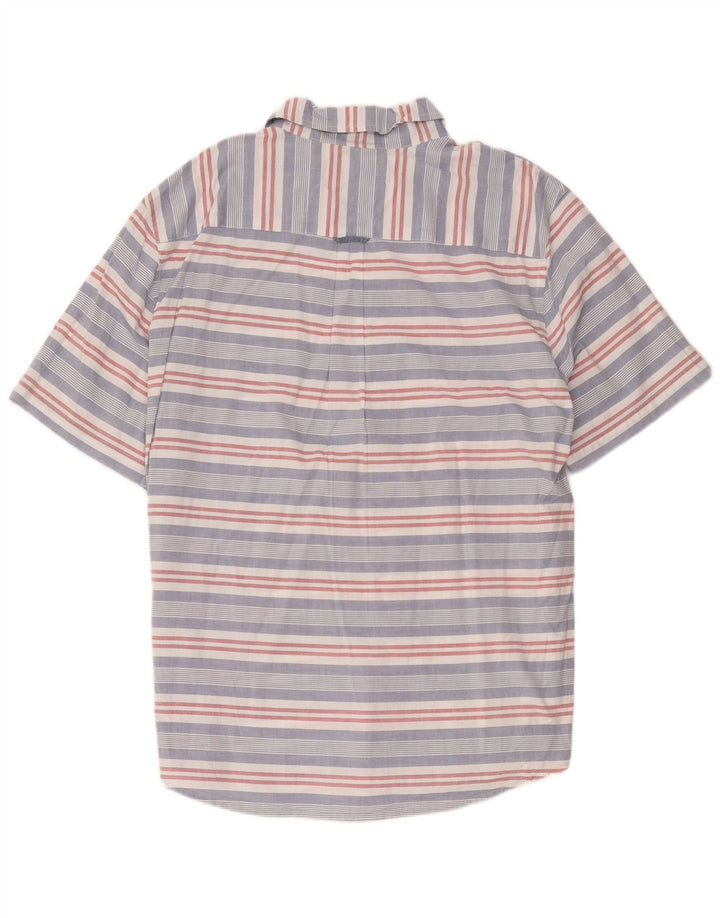 Chaps Camisa de manga corta para hombre 2XL Algodón a rayas multicolor