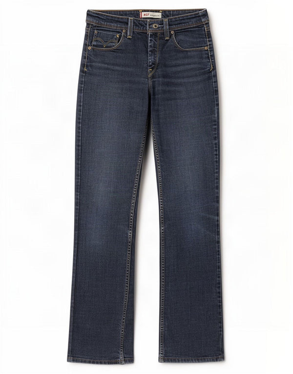 Vaqueros Levi's Mujer 627 Rectos W27 L32 Algodón Azul