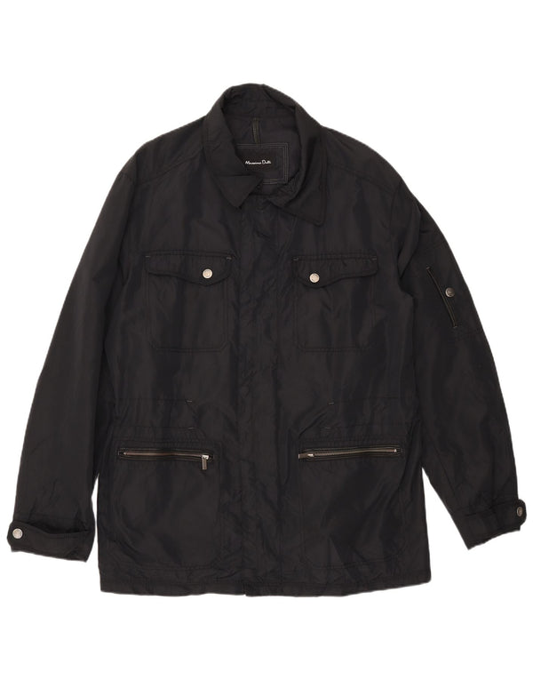 MASSIMO DUTTI Chaqueta utilitaria para hombre ES 42 XL Nylon negro
