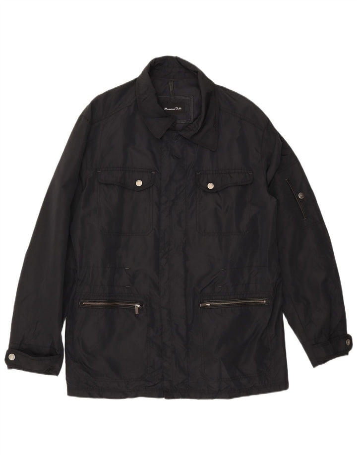MASSIMO DUTTI Chaqueta utilitaria para hombre ES 42 XL Nylon negro