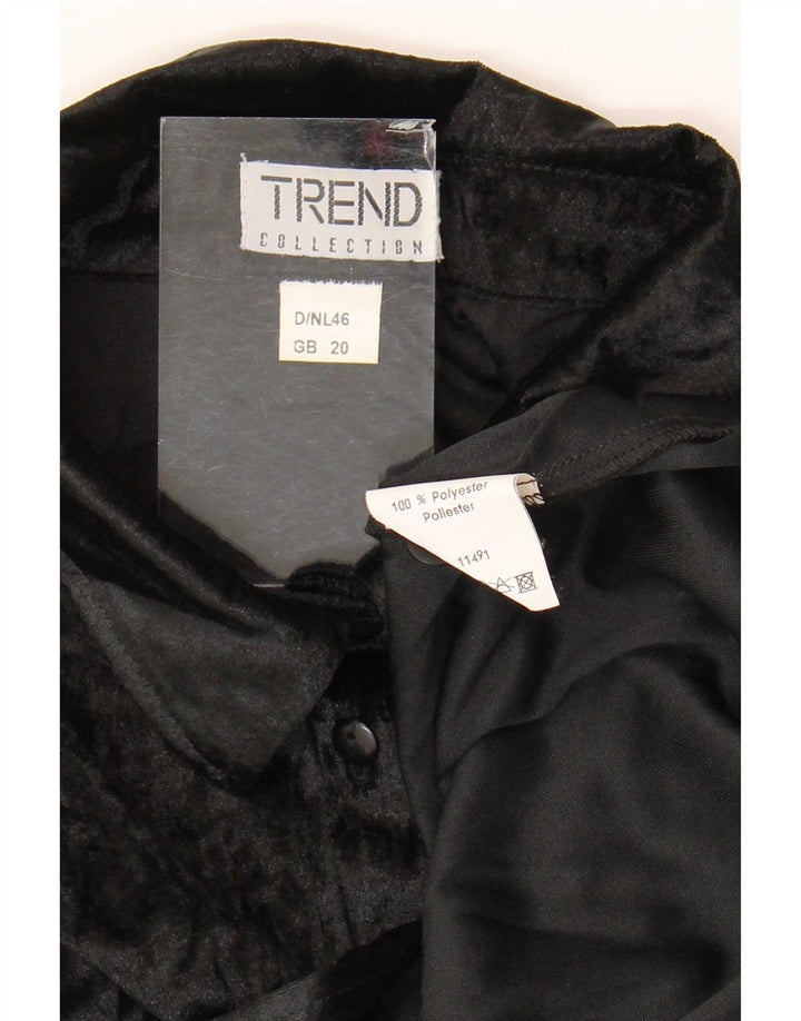 Blusa camisera Trend para mujer ES 39 2XL Poliéster negro