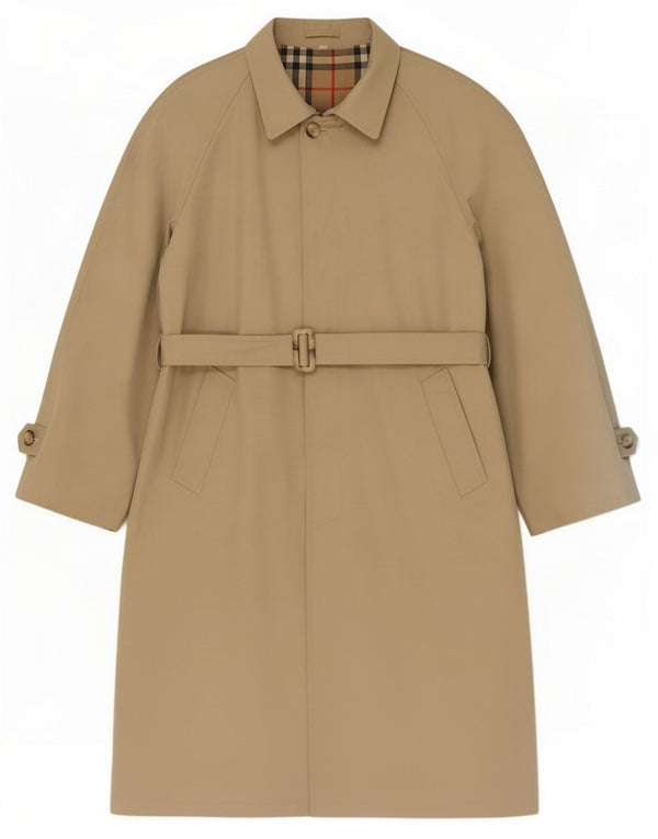 Vintage Mens Trench Coat IT 50 Large Beige Polyester