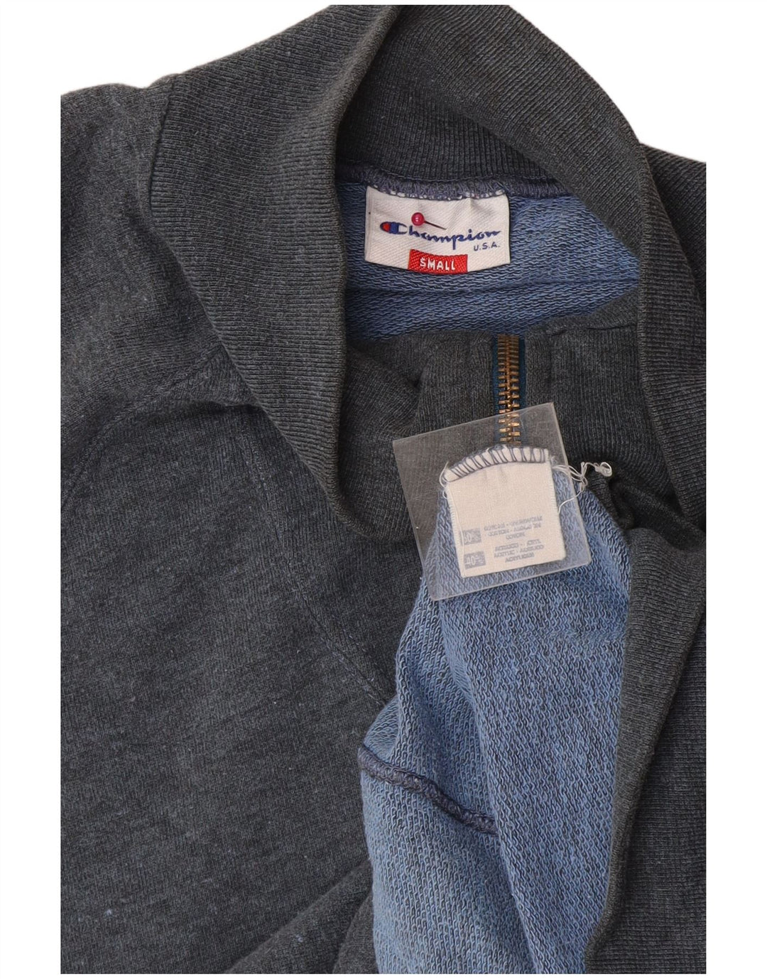 Champion - Chaqueta de chándal con gráfico para hombre, talla pequeña, algodón azul marino