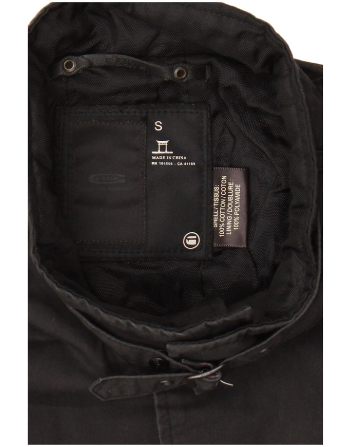 G-Star Chaqueta Bomber de Manga Corta para Mujer UK 40 Small Algodón Negro