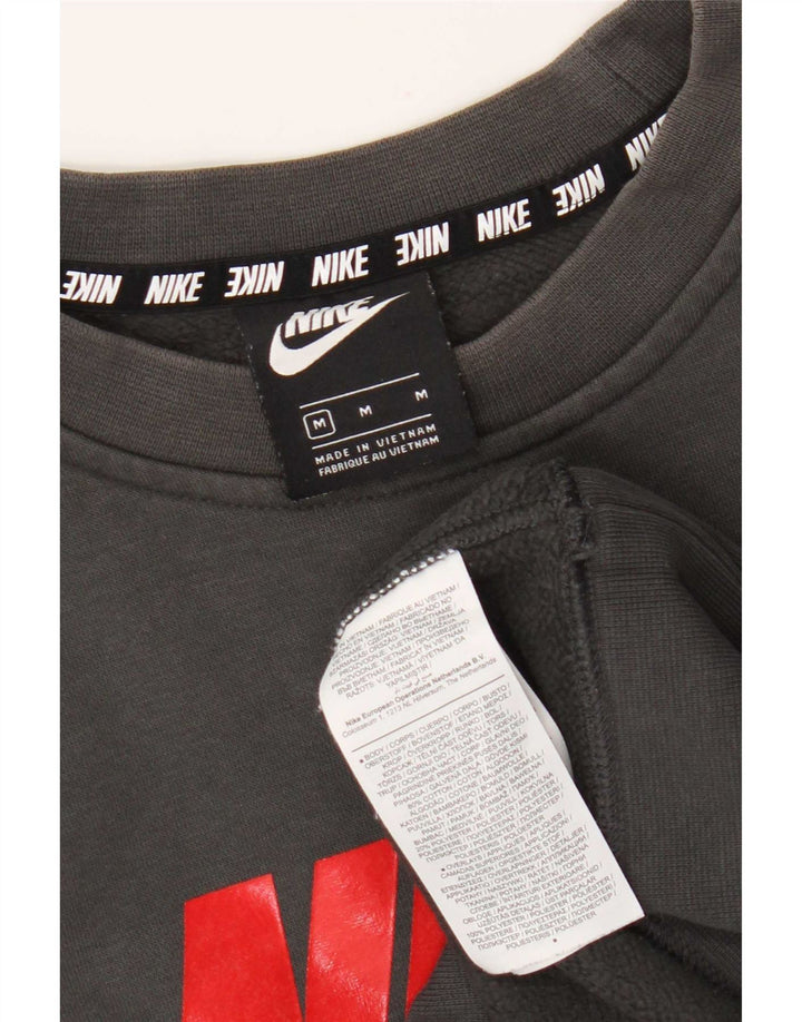 Nike Hombre Sudadera con gráfico tipo jersey de algodón color block en gris medio