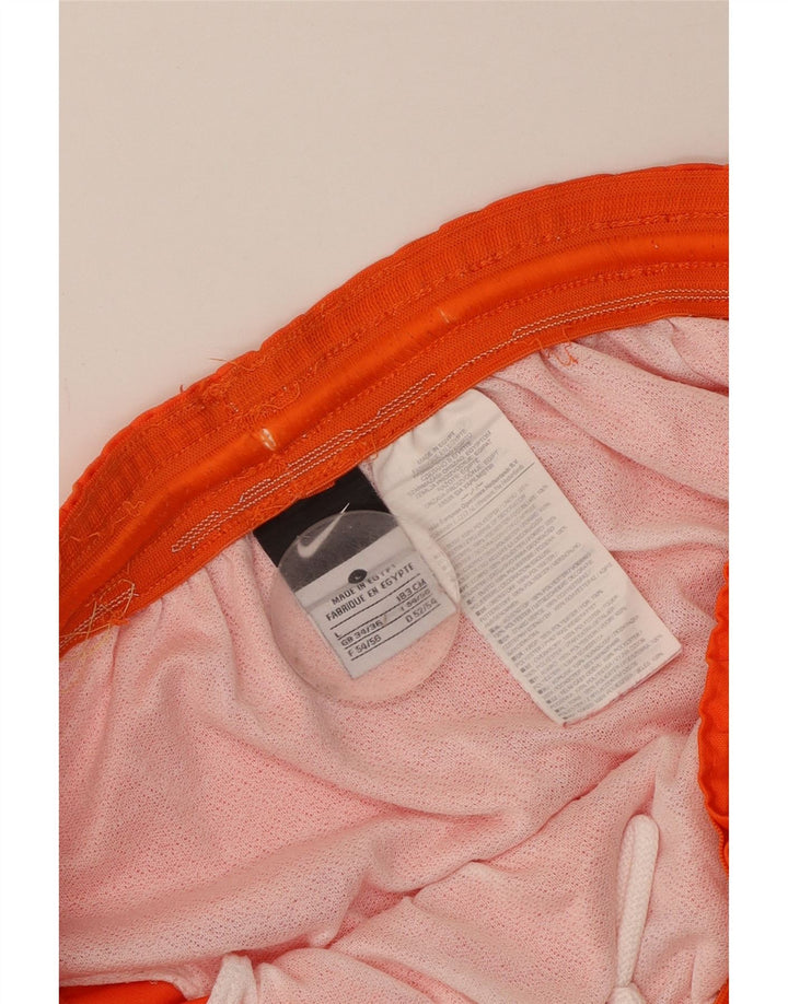 Nike - Pantalones cortos deportivos para hombre, talla grande, poliéster naranja