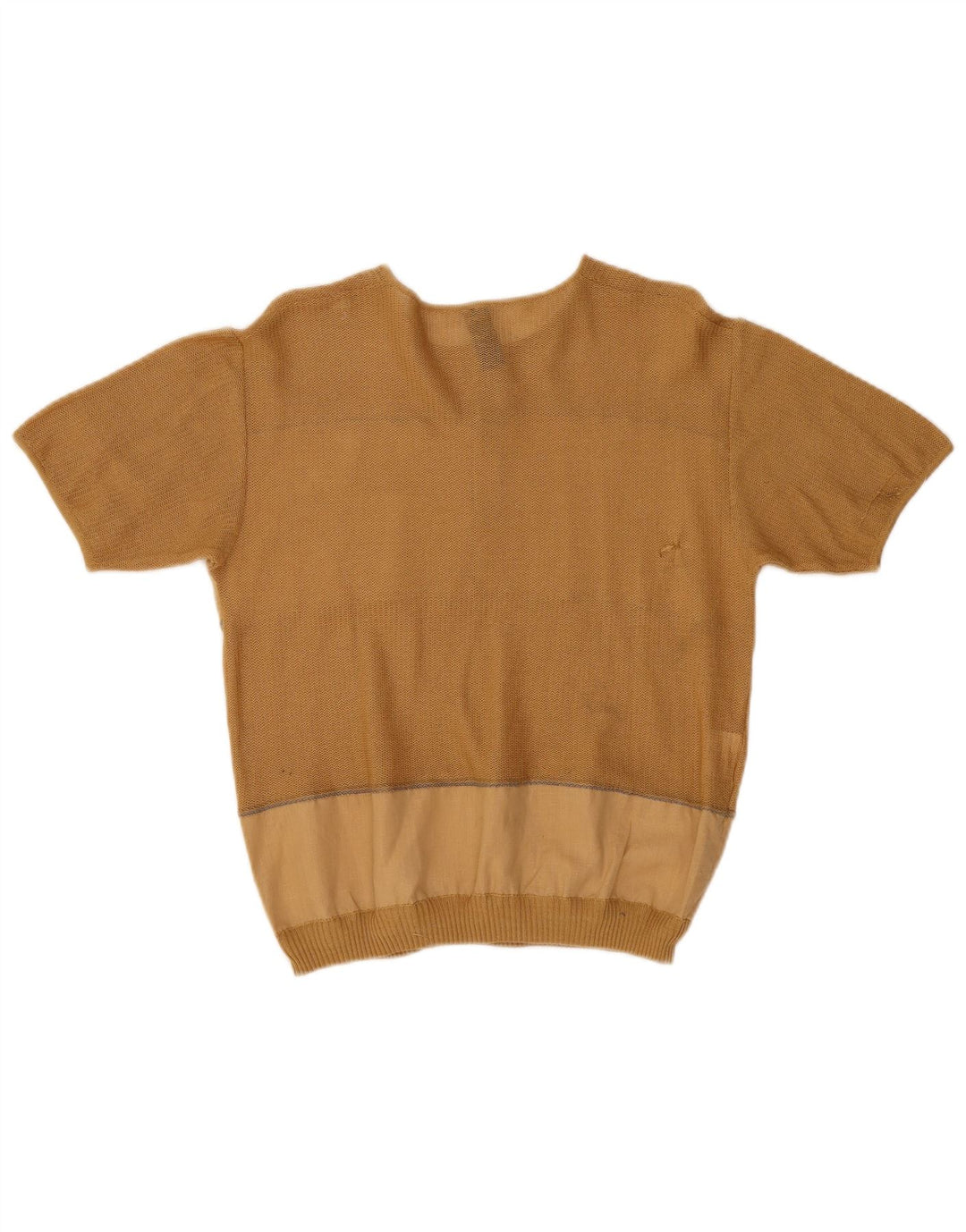 MODIGLIANI Jersey de cuello redondo para mujer IT 48 XL Bloque de color beige