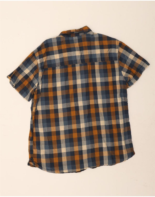 Camisa de manga corta para hombre Mountain Warehouse XL de algodón a cuadros multicolor