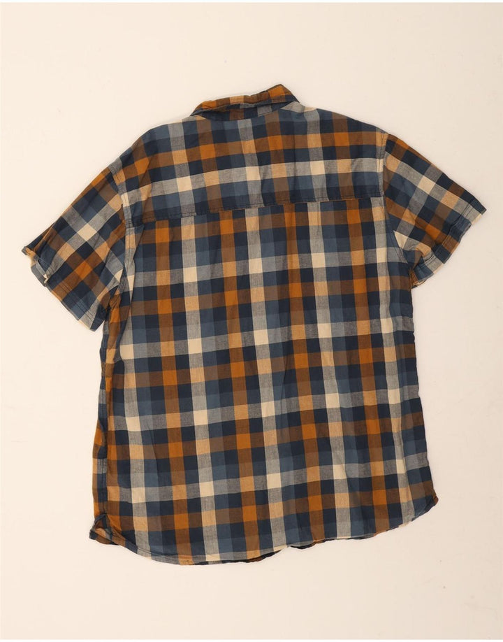 Camisa de manga corta para hombre Mountain Warehouse XL de algodón a cuadros multicolor