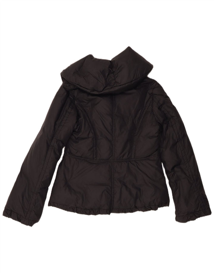 Stefanel Chaqueta acolchada para mujer UK 42 Medium Black Nylon