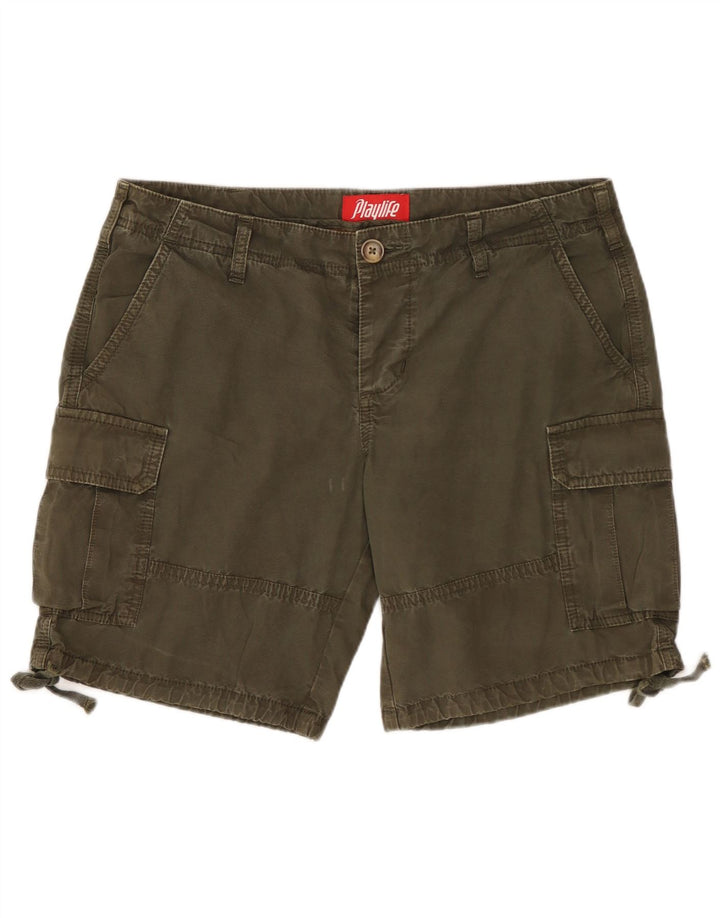 Pantalones cortos cargo para mujer Playlife IT 44 Medium W32 Caqui