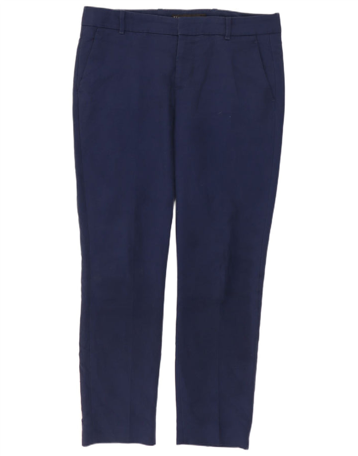 Zara Mujer Pantalón Chino Slim Medium W28 L28 Azul Marino