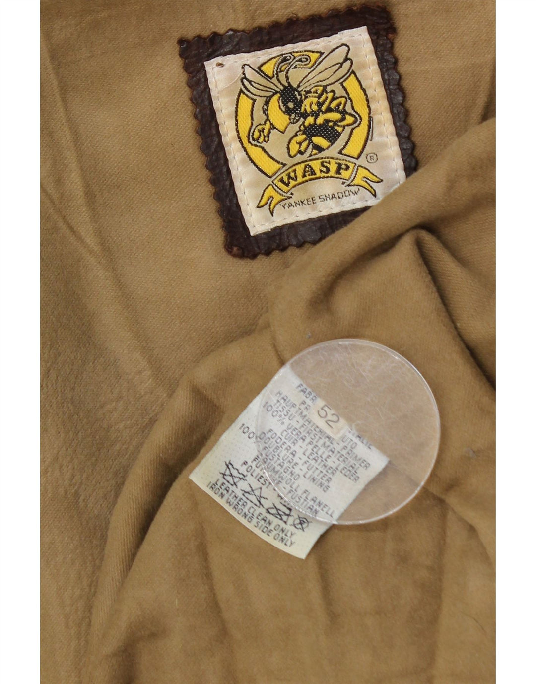 VINTAGE Chaqueta de cuero para hombre IT 52 XL Cuero marrón