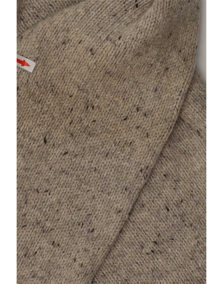 Jersey de cuello redondo para hombre de Fat Face, talla grande, de lana moteada en gris