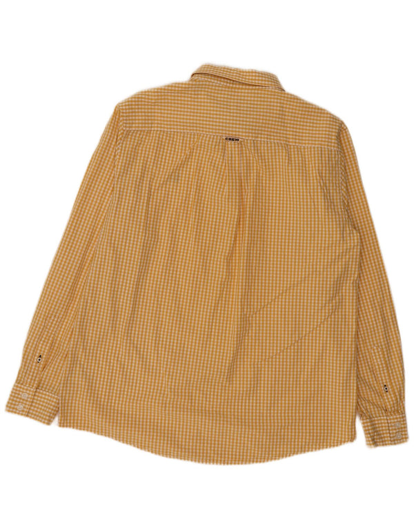 Crew Clothing Camisa de corte clásico para hombre Algodón a cuadros amarillo grande
