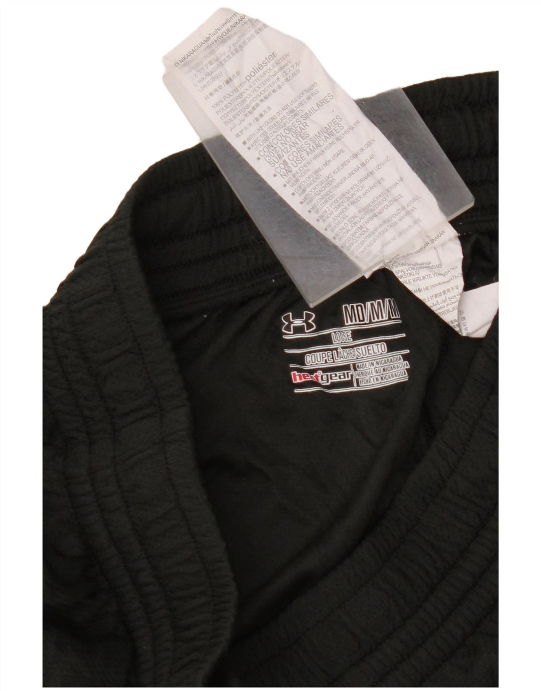 UNDER ARMOUR Pantalones cortos deportivos Heat Gear para hombre, bloques de color negros medianos