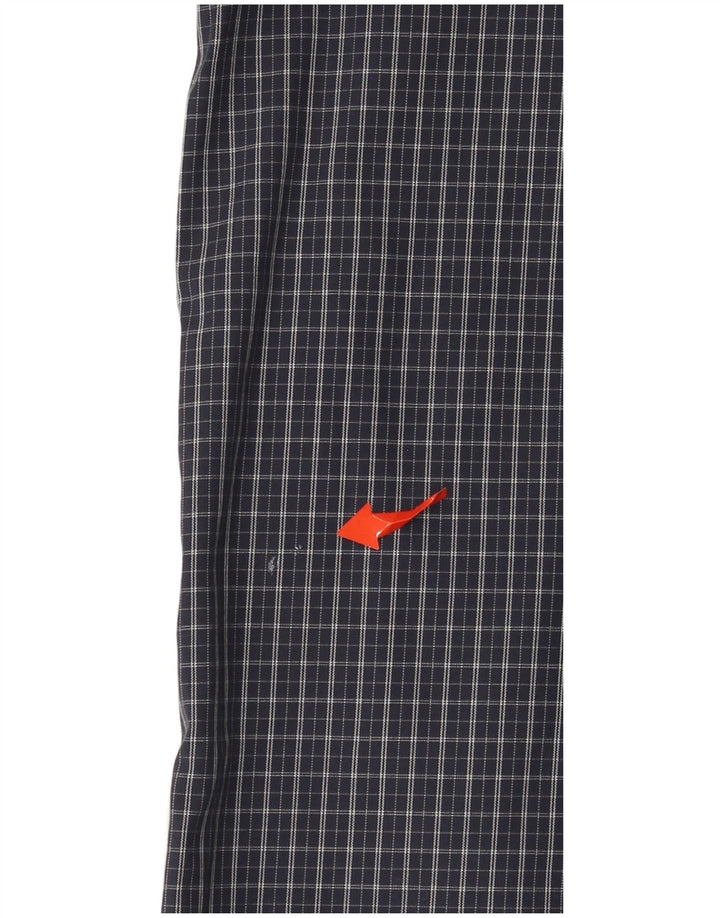 EDDIE BAUER Camisa alta de corte relajado para hombre Algodón a cuadros azul marino grande