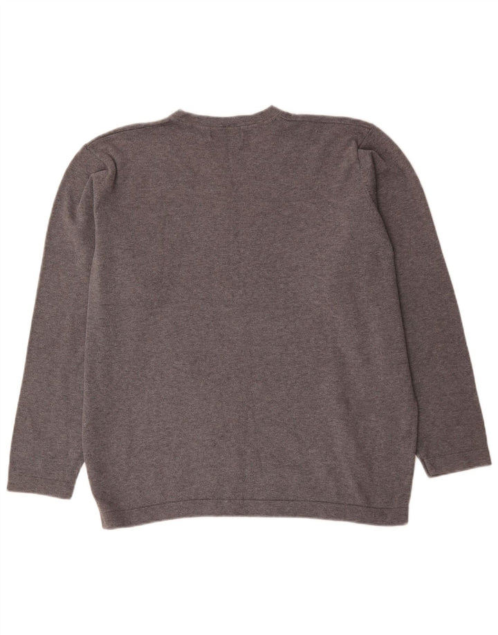 Marks & Spencer Jersey con cuello en V para hombre XL Algodón gris