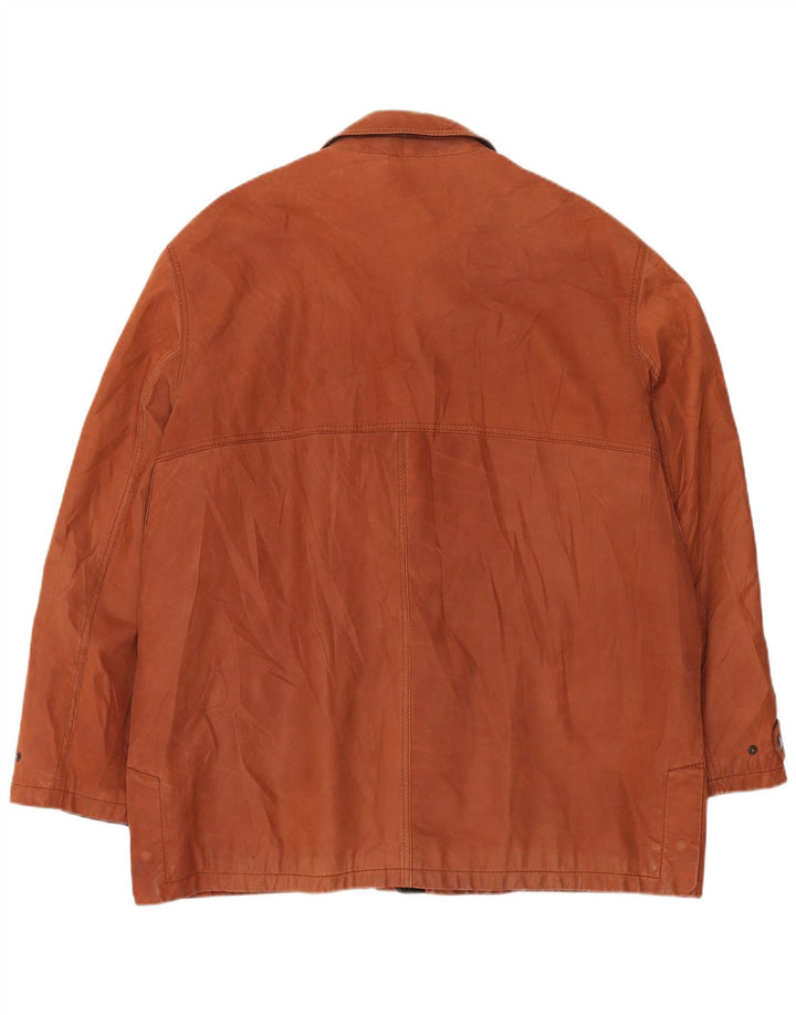 Dibi Chaqueta de cuero para hombre UK 42 XL Cuero marrón