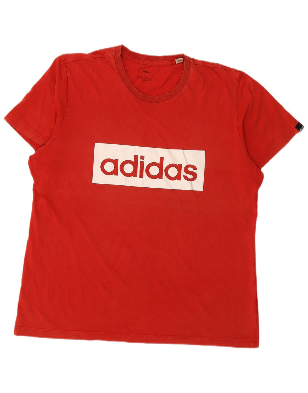 ADIDAS Camiseta gráfica para hombre Top XL Algodón rojo