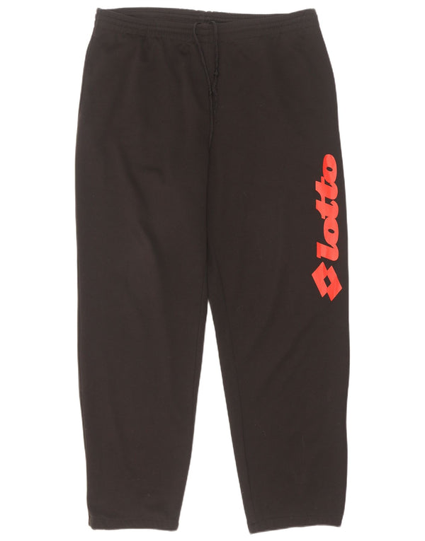 Lotto Pantalones de chándal gráficos para hombre UK 40/42 Large Poliéster negro