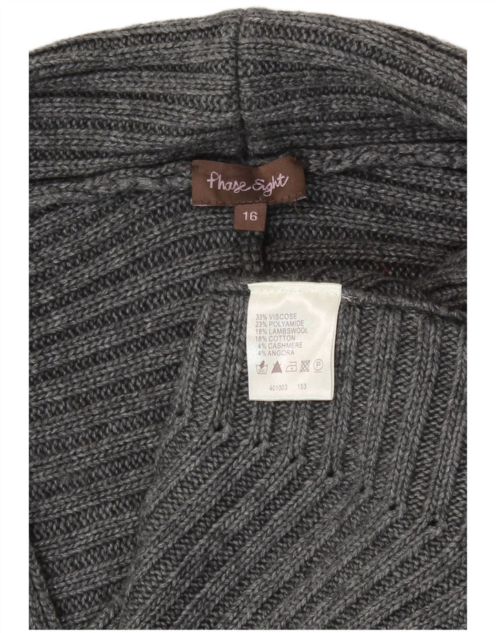 Suéter tipo cárdigan para mujer Phase Eight UK 46 Viscosa gris grande