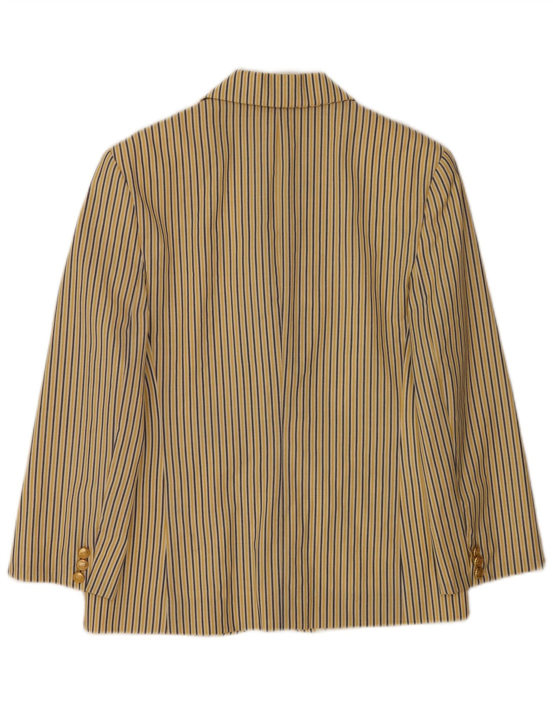 Laura Lindor Chaqueta Blazer de 2 Botones para Mujer UK 12 Mediana Rayas Amarillas