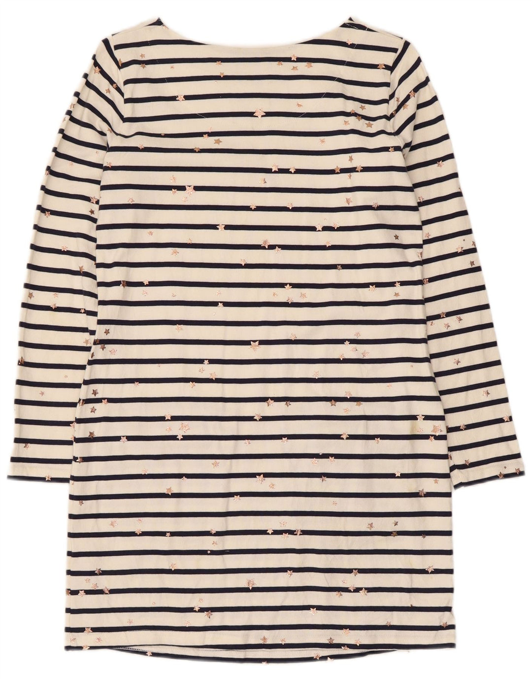 Joules Vestido tubo con estampado abstracto para mujer, talla 40, talla pequeña, color blanco a rayas