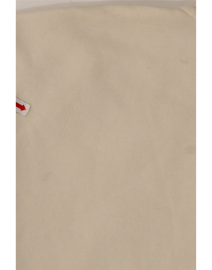 REEBOK Sudadera Suelta con Cuello Y Cremallera para Hombre Jersey Mediano De Algodón Blanco Roto