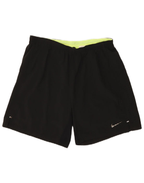 Nike - Pantalones cortos deportivos Dri Fit para mujer, talla 40, talla grande, poliéster negro