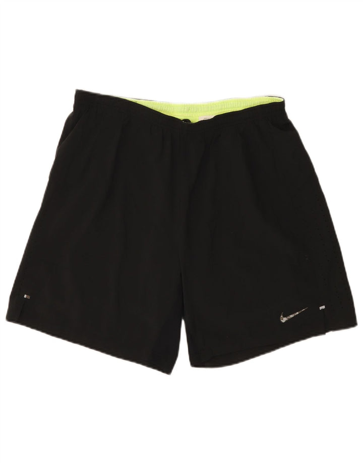 Nike - Pantalones cortos deportivos Dri Fit para mujer, talla 40, talla grande, poliéster negro