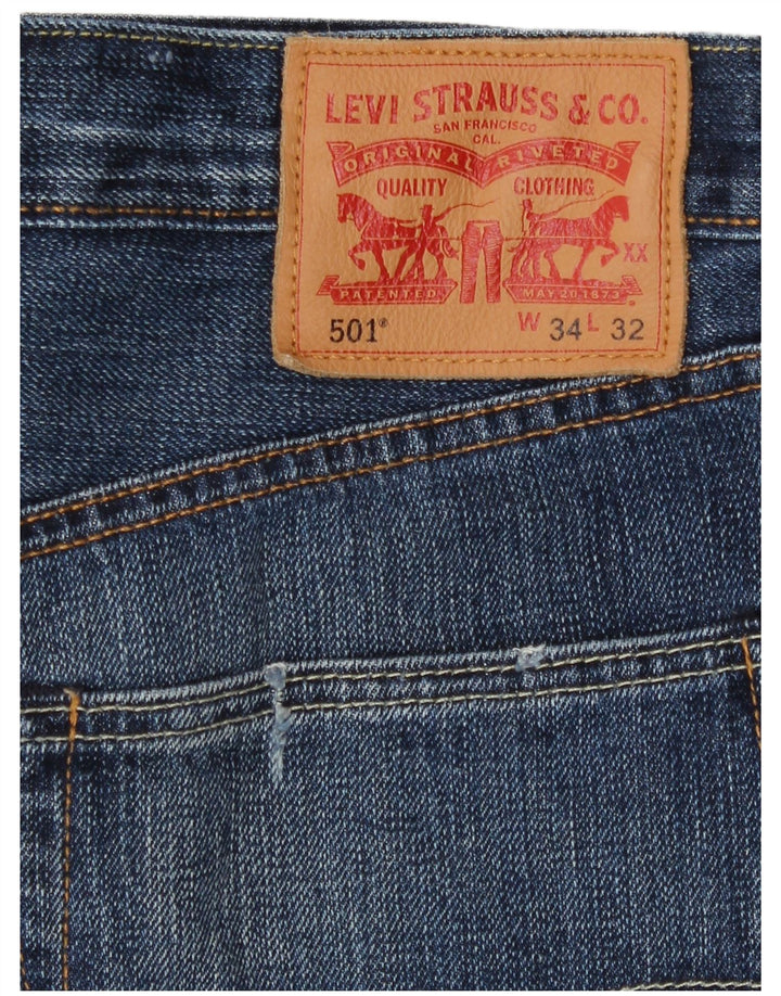 Levi's Hombre 501 Vaqueros Cortos W34 L25 Azul