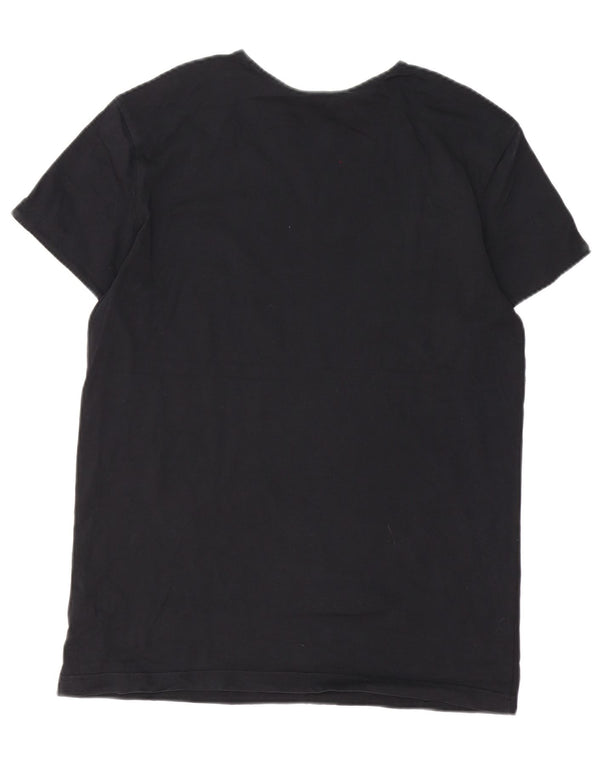 Reebok Camiseta gráfica para hombre Top XL Algodón color block negro